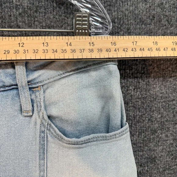 Hollister Jeans Womens 31 Blue Patchwork Ultra High Rise Wide Leg Dad Jean 90s - Picture 7 of 9